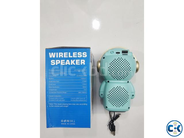 X808 Astronaut Bluetooth Speaker With RGB Light Blue large image 1