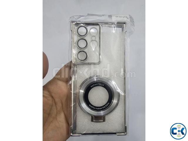 Samsung Galaxy S23 Ultra Silicone Case With Stand Ring large image 1