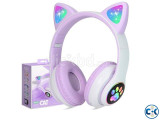SNT28 Cat Style Bluetooth Headset With Light Purpel