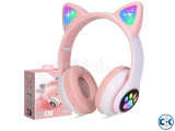 SNT28 Cat Bluetooth Headphone With LED Light Pink
