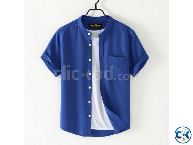 Fashionable casual half-sleeve shirt for men large image 1
