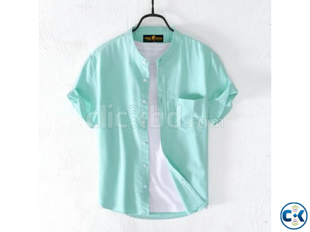 Fashionable casual half-sleeve shirt for men large image 2