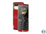Geo R44 Button Phone Leather Style Red