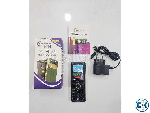 Geo R44 Leather Degine Dual Sim Phone Blue large image 1