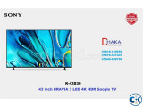 Sony Bravia 43 inch K-43S30 Class 4K HDR Google TV Official