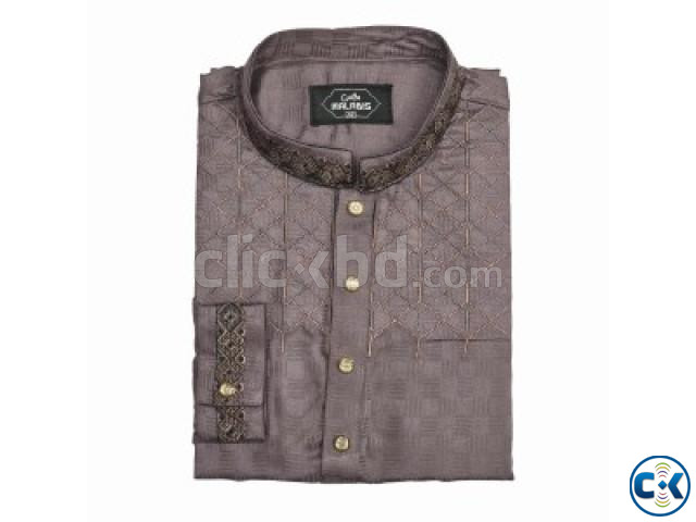 Classic Embroidery Cotton Panjabi large image 1