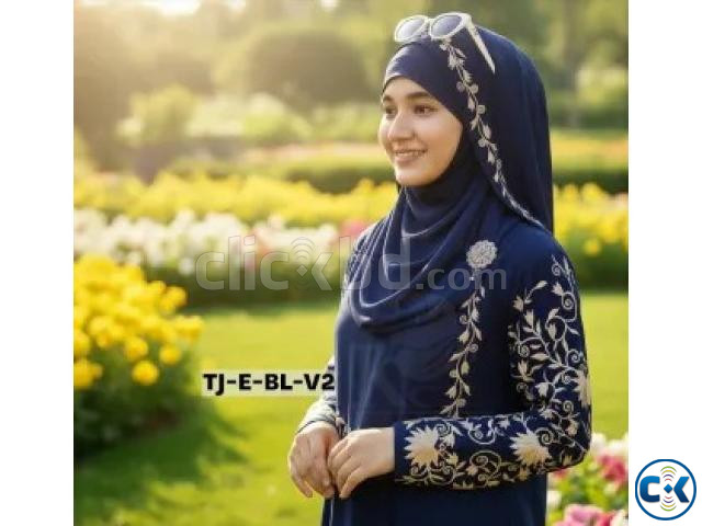 Tanjila V2 Borkha তানজিলা ভি২ বোরখা Embroidery Borkha large image 1