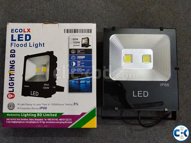 EcoLX 100W LED Flood Light COB Chips White Color 220-240V large image 1
