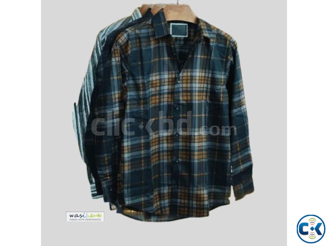 Pure Cotton full Sleeve Check Print Shirt for Men s large image 2