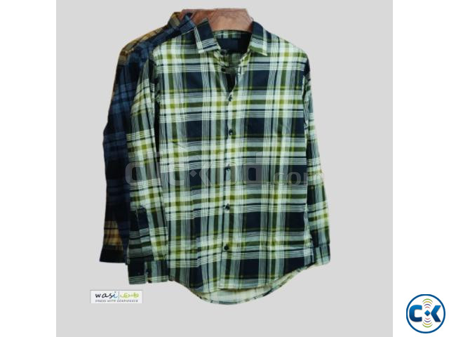 Pure Cotton full Sleeve Check Print Shirt for Men s large image 3