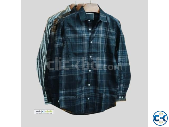 Pure Cotton full Sleeve Check Print Shirt for Men s large image 4