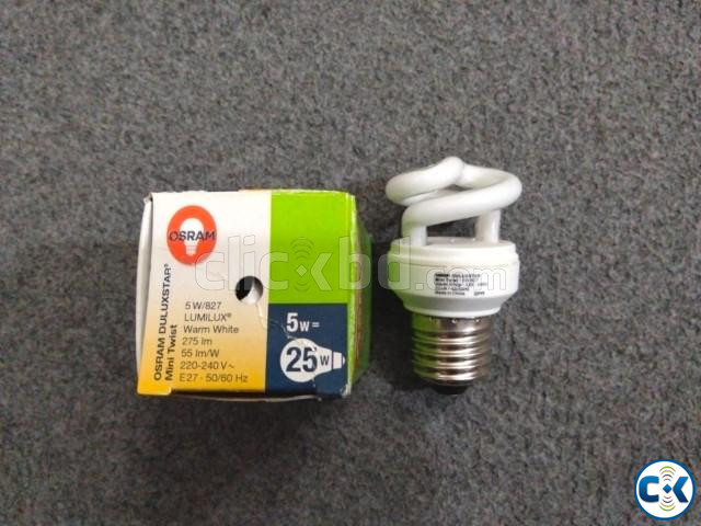 OSRAM 5W Energy Saving Lamp E27 5W 827 Warm Color large image 2