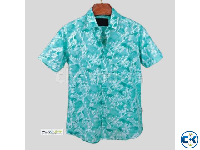 Pure Cotton Half Sleeve Print Shirt large image 1