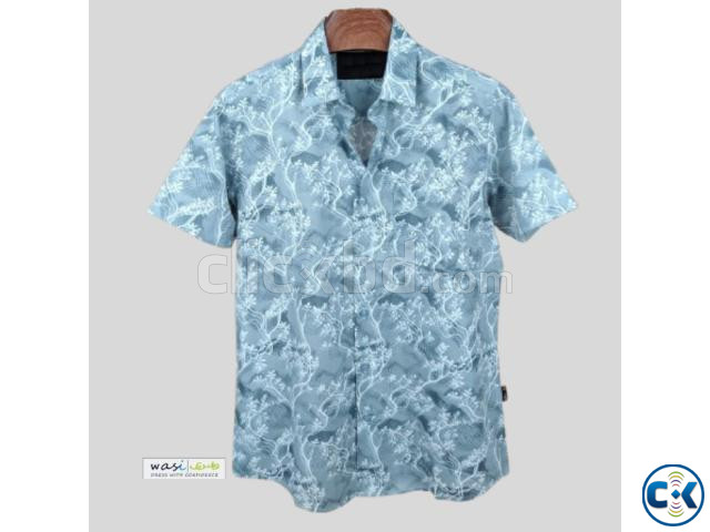 Pure Cotton Half Sleeve Print Shirt large image 2