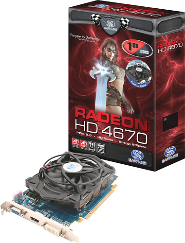 SAPPHIRE HD4670 1GB DDR3 PCIE Graphics Card large image 0