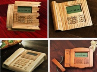 Bamboo made telephone