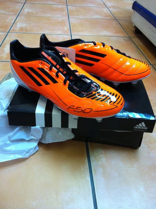 ADIDAS F50 WARNING ORANGE BLACK WHITE large image 0