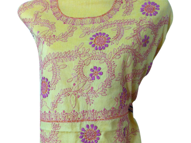 Yellow Cotton Salwar kameez large image 0