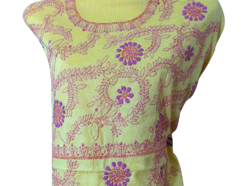 Yellow Cotton Salwar kameez large image 0