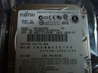 40 GB ID 2.5 Laptop HDD