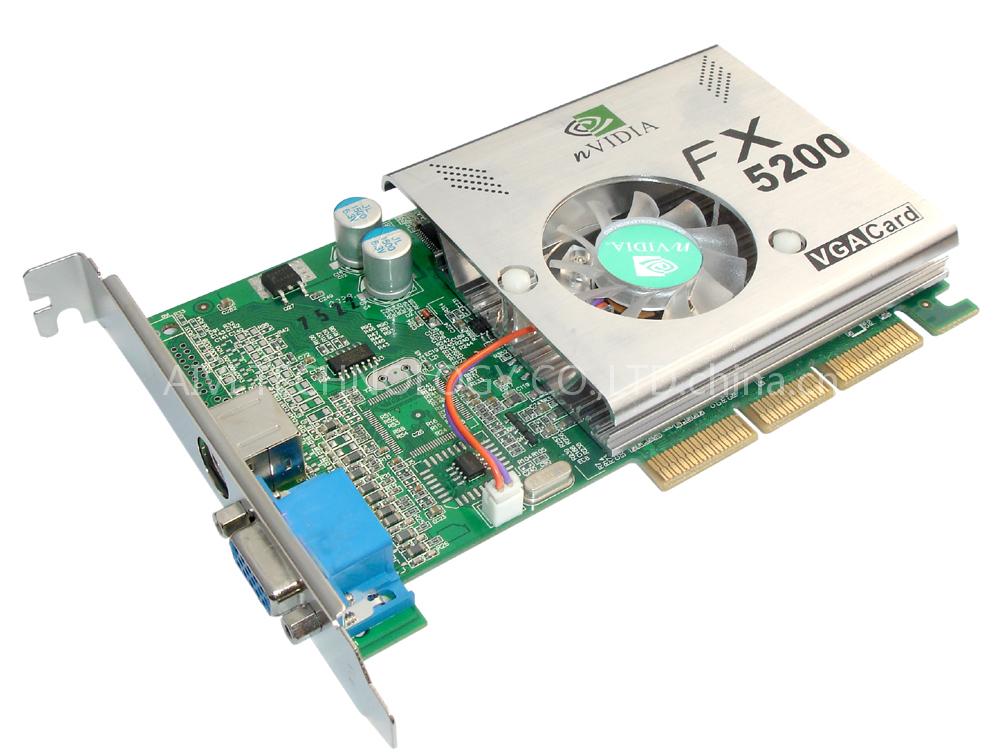 Nvidia geforce fx 5200 256 mb agp express large image 0