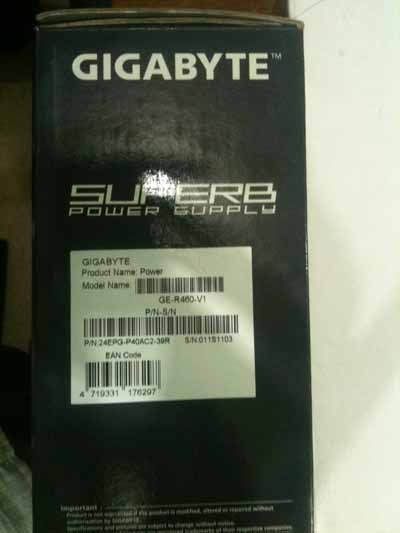 Gigabyte Genuine 460 WATT PSU 01717181777  large image 0