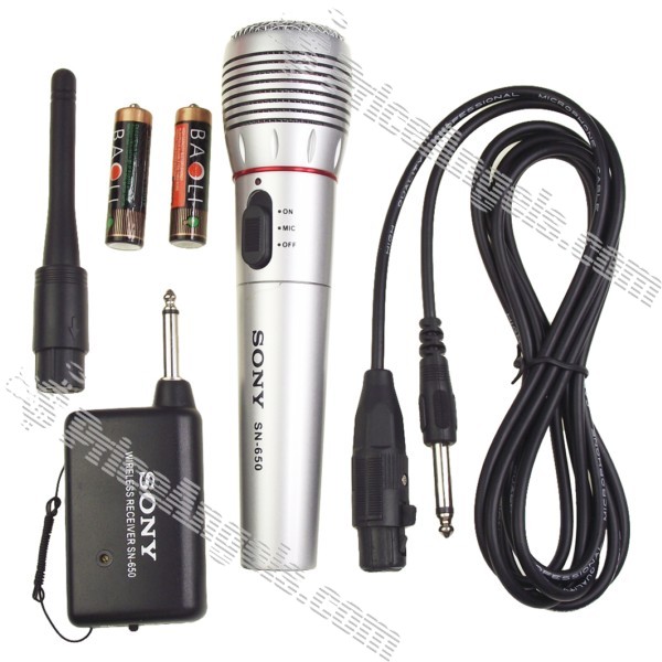 SN-650 Wireless Wired Dynamic Microphone with Rece large image 1