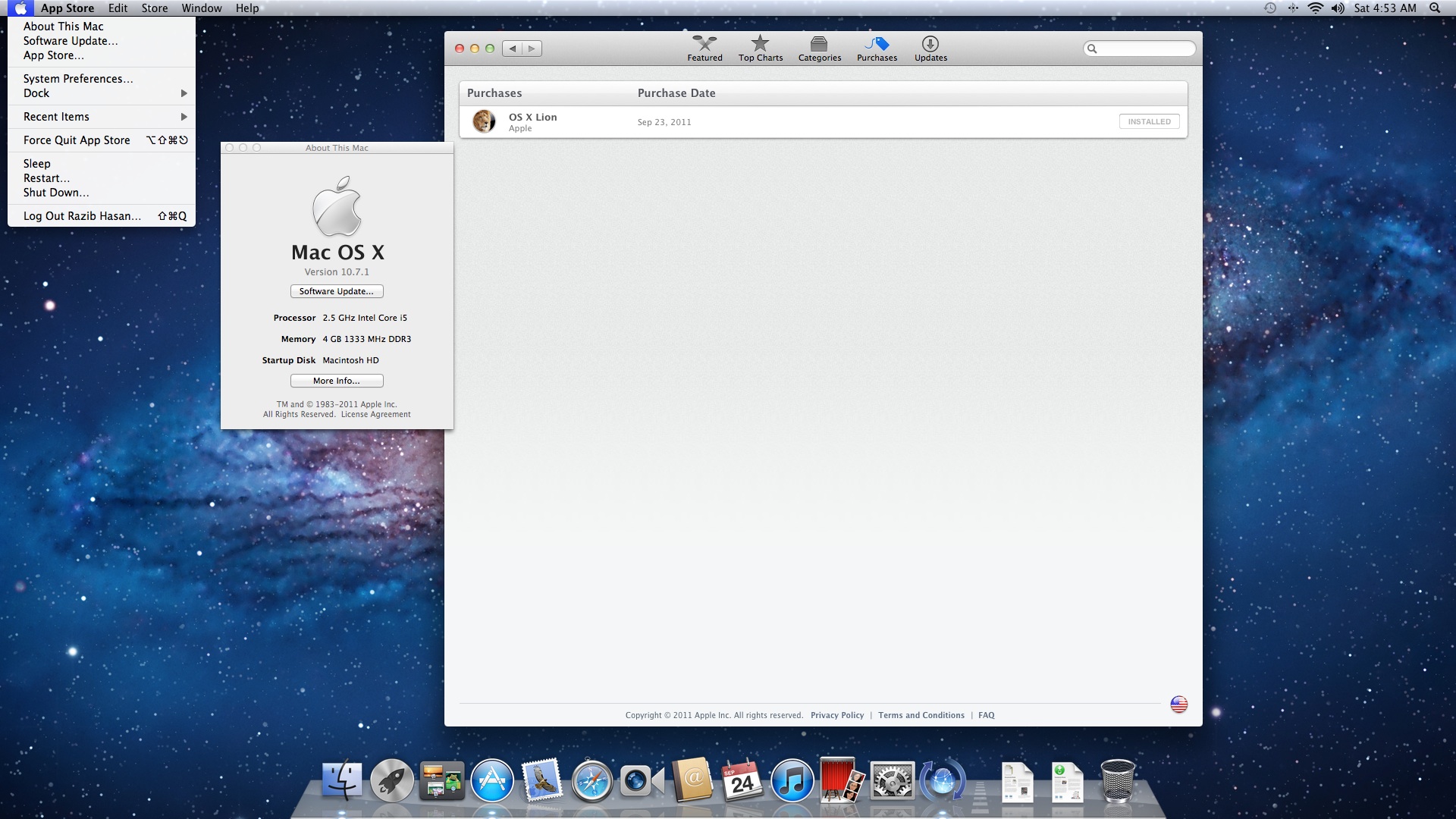 Mac OS X Lion 10.7.1 Downloaded directly from App Store  large image 0