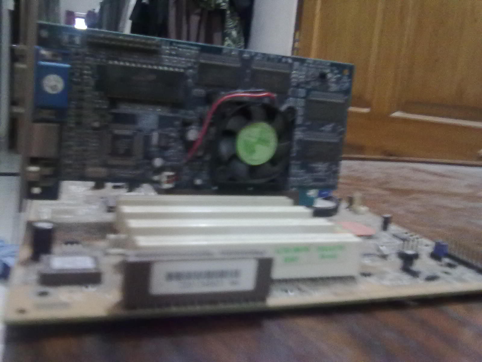 Motherboard with Intel P3 Processor Ram and AGP Card. large image 1