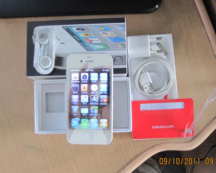 apple iphone4 white 32gb gevey sim unlock.call-01711236000 large image 0