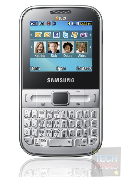 samsung chat 3222...fresh...with warranty...with everything large image 0