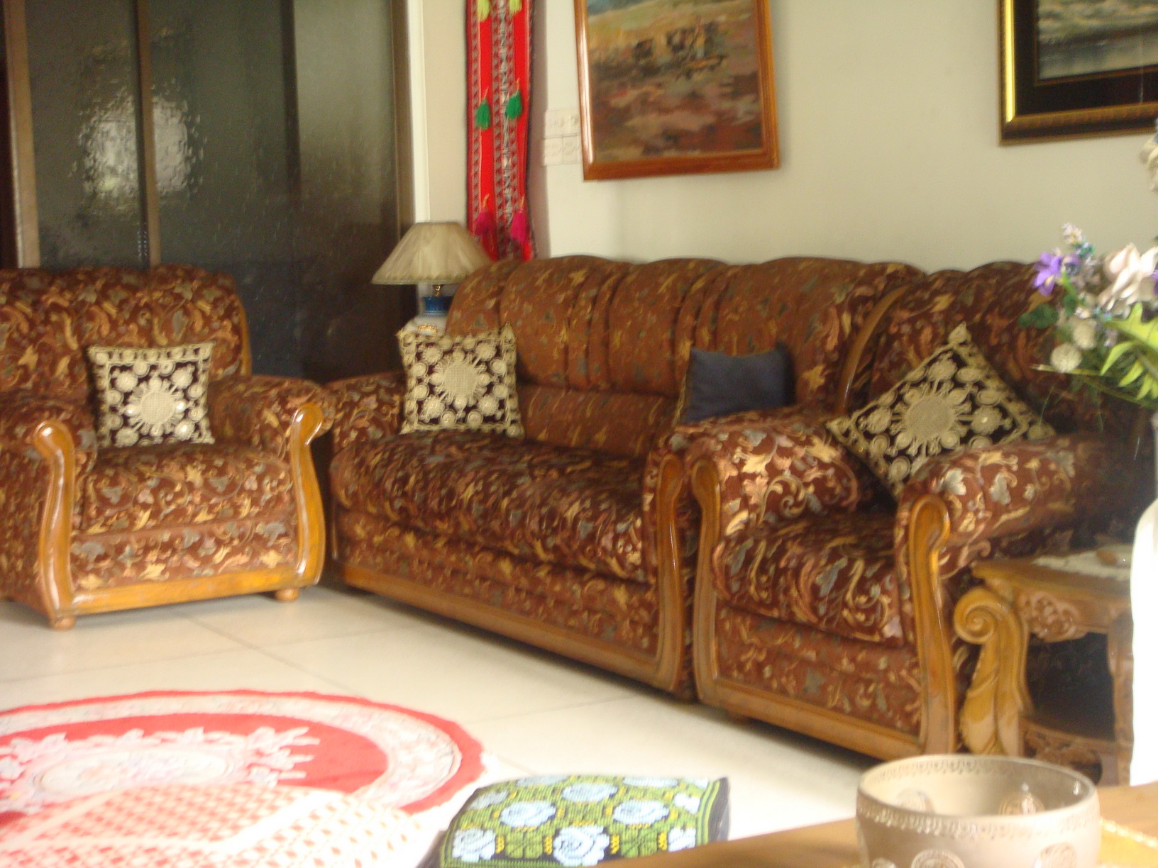 Sofa Set Shagoon Wood  large image 0