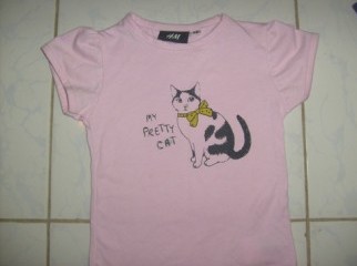 Pretty Cat Kids T-Shirt Stock Lot