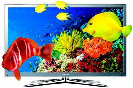SAMSUNG 46 C7000 3D LED Tv 2pcs Glass and 3d bluray playr large image 1