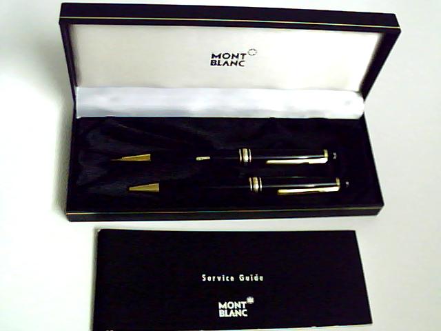 GERMAN MADE AUTHENTIC MONTBLANC BALL PEN PENCIL SET large image 0