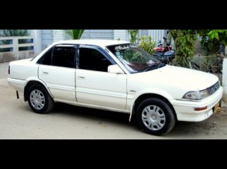 Toyota corolla TX ee90 cng white ac cd paper upto nov12