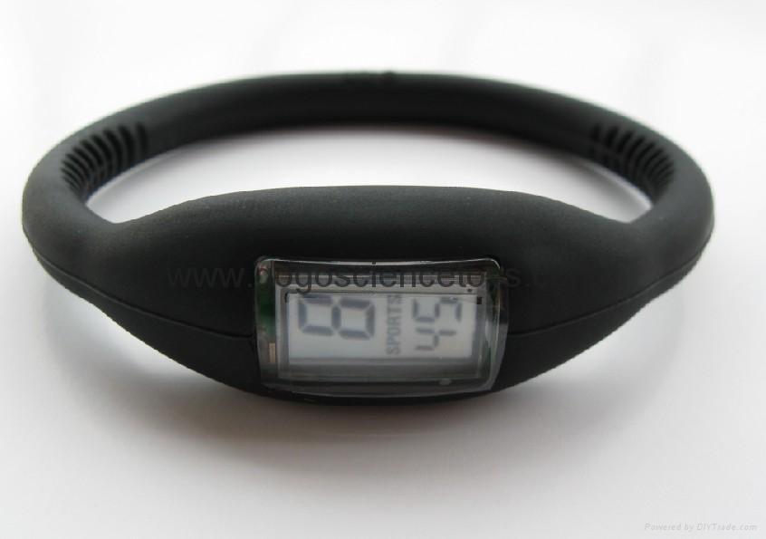 Silicone Rubber Jelly Ion Sports Bracelet Wrist Watch large image 0