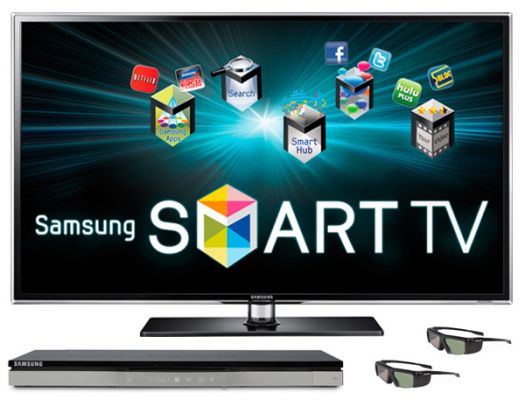 Samsung 40 series 6 smart 3D LED ultra slim TV CMR 480HZ large image 0