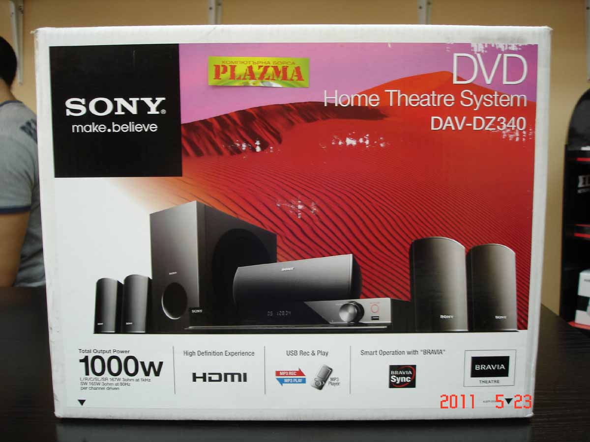 SONY BRAVIA Home Theater DAV-DZ340-5.1 1000Watt RMS large image 0