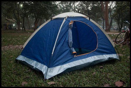 2 Person Light weather tent Dark Blue  large image 0