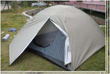 3 person double layer tent with vestibule large image 0