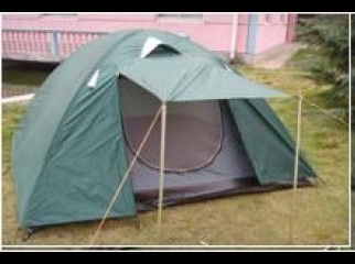 3 person double layer tent with shed