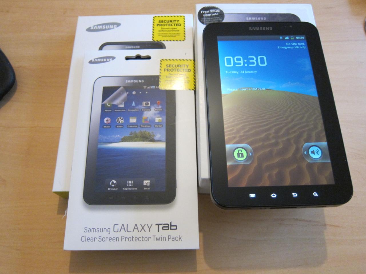 Samsung Galaxy Tab GT-P1000 with Box Blank warranty card large image 0