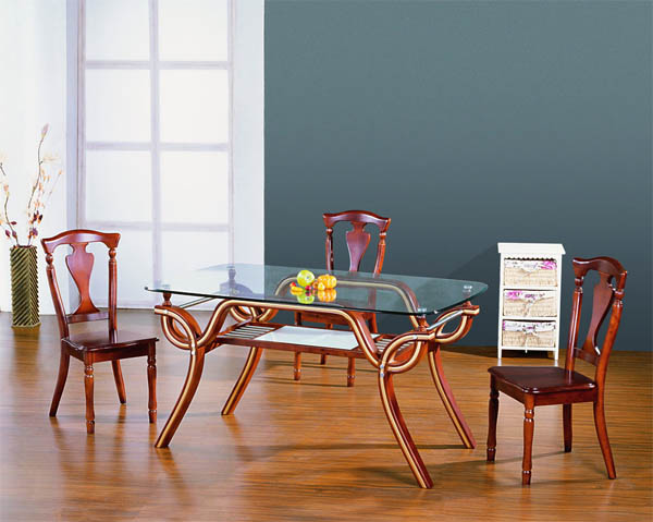 wooden dining table large image 0