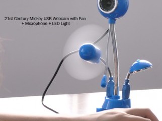 Mickey USB Webcam Fan Microphone LED Light-nimbusbd.com