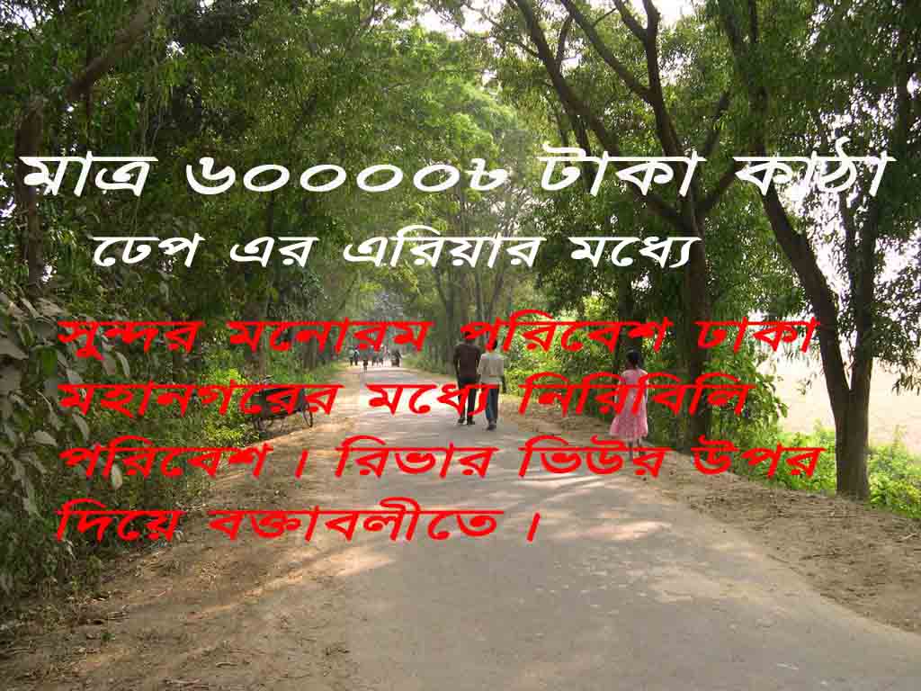Land for sell 60000 taka per katha near Bashundhara River large image 0