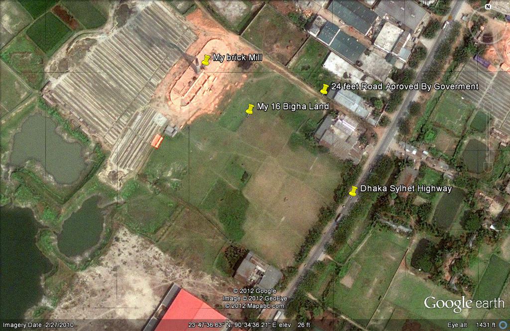 16 Bigha land For Sell Beside Purbachal  large image 0