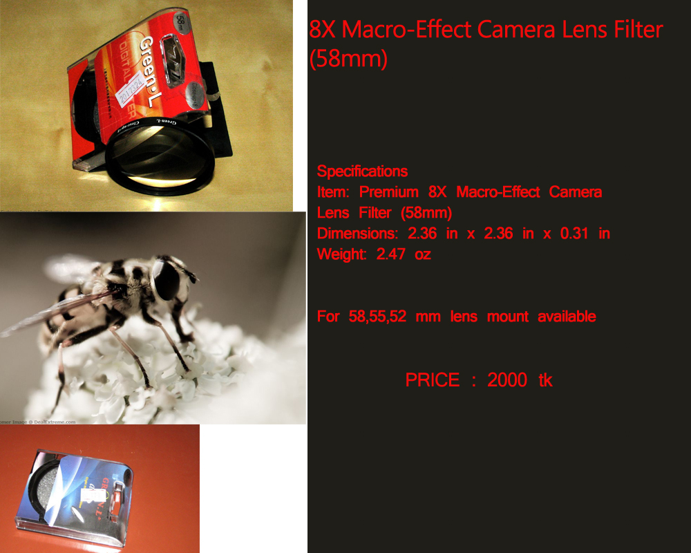 8-10X Macro Filter Wide Angle-Fisheye filter Macro extension large image 0