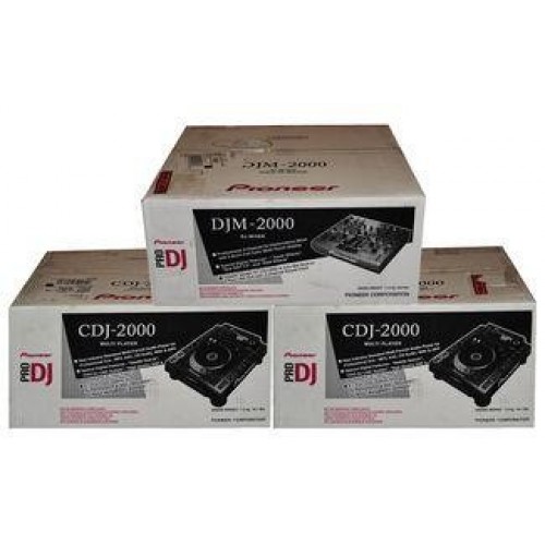 2x Pioneer CDJ-2000 1x DJM-2000 mixer flight case.. large image 0