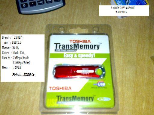 32GB TOSHIBA Pen Drive - Brand NEW - 60 OFF Tk.1500  large image 0